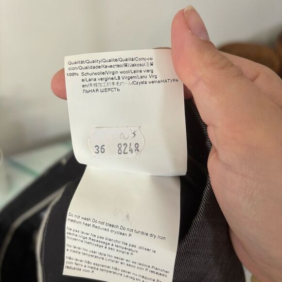 HUGO BOSS size 30 virgin wool Elegant Gray Women's Pants tapered - Picture 8 of 8